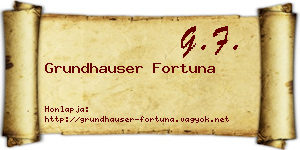 Grundhauser Fortuna névjegykártya